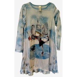 TCP Girls Children's Place Size XL 14 Ice Skater Pajamas Nightgown Nightshirt